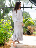 Maxi Layered Skirt with Slit