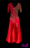 Gorgeous Red with Intricately Stoned Bodice