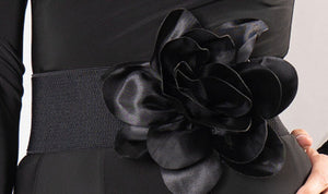 Silk Flower Elastic Belt