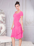 Short Cap Sleeve Princess Cut Latin Dress