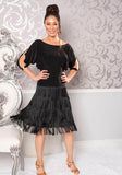 Blouson Fringe Dress