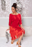 Blouson Fringe Dress