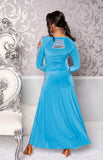 Long Horizontal Stone Tripe Ballroom Skirt