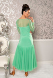 Long Ruched Sweetheart Ballroom Dress