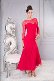 Long Ruched Sweetheart Ballroom Dress