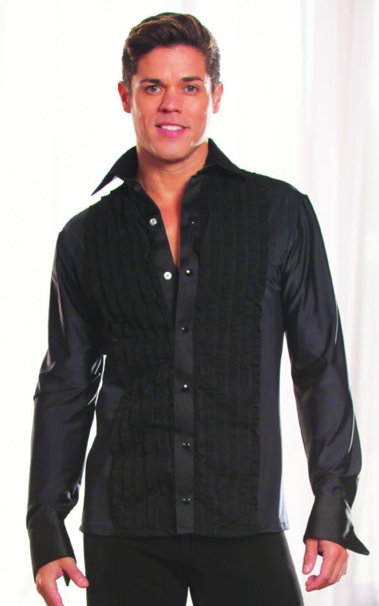 The Dancer's Boutique 'Men's Ruffled Tuxedo Shirt' Black / Small / Without Trunks The Dancer's Boutique 'Men's Ruffled Tuxedo Shirt' Black / Small / Without Trunks