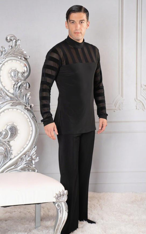 Men's Turtleneck with Stripe Insets MS39