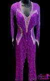 Purple Fringe Pantsuit